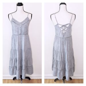 NWT Oddi Lace-Up Midi Sundress